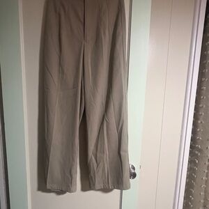 Beige green Wide-Leg Trousers